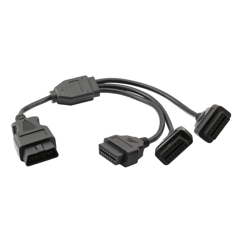 OLLGEN 1.6ft/50cm OBD2 Splitter Cable 3 Way OBD-II Extension Cable Full 16 Pin OBD Splitter 1 to 3 Female Y Cable Car Diagnostic Extender Cord Adapter (Black) - Image 4